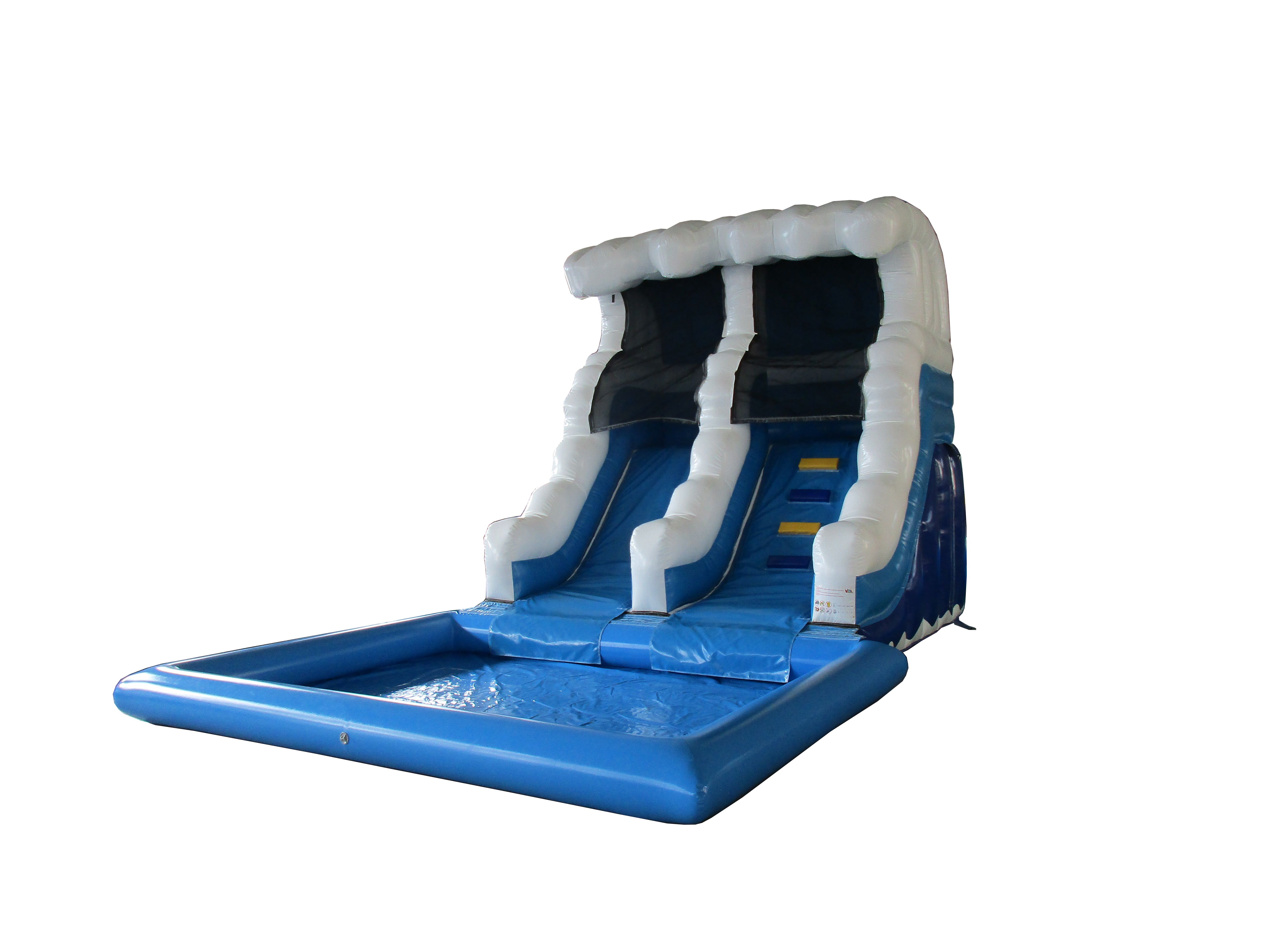 Kleine Rutsche mit Pool Welle